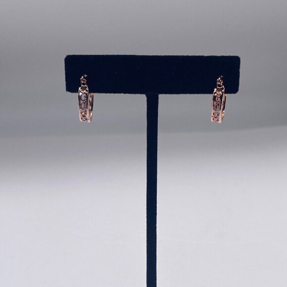 Women's Hoop Earrings Gold Platinum Filled Rose Gold & Sliver‎ Tone - Picture 3 of 13